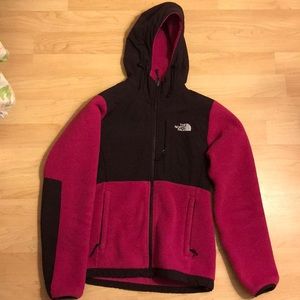 SOLD Pink North Face fleece with hood